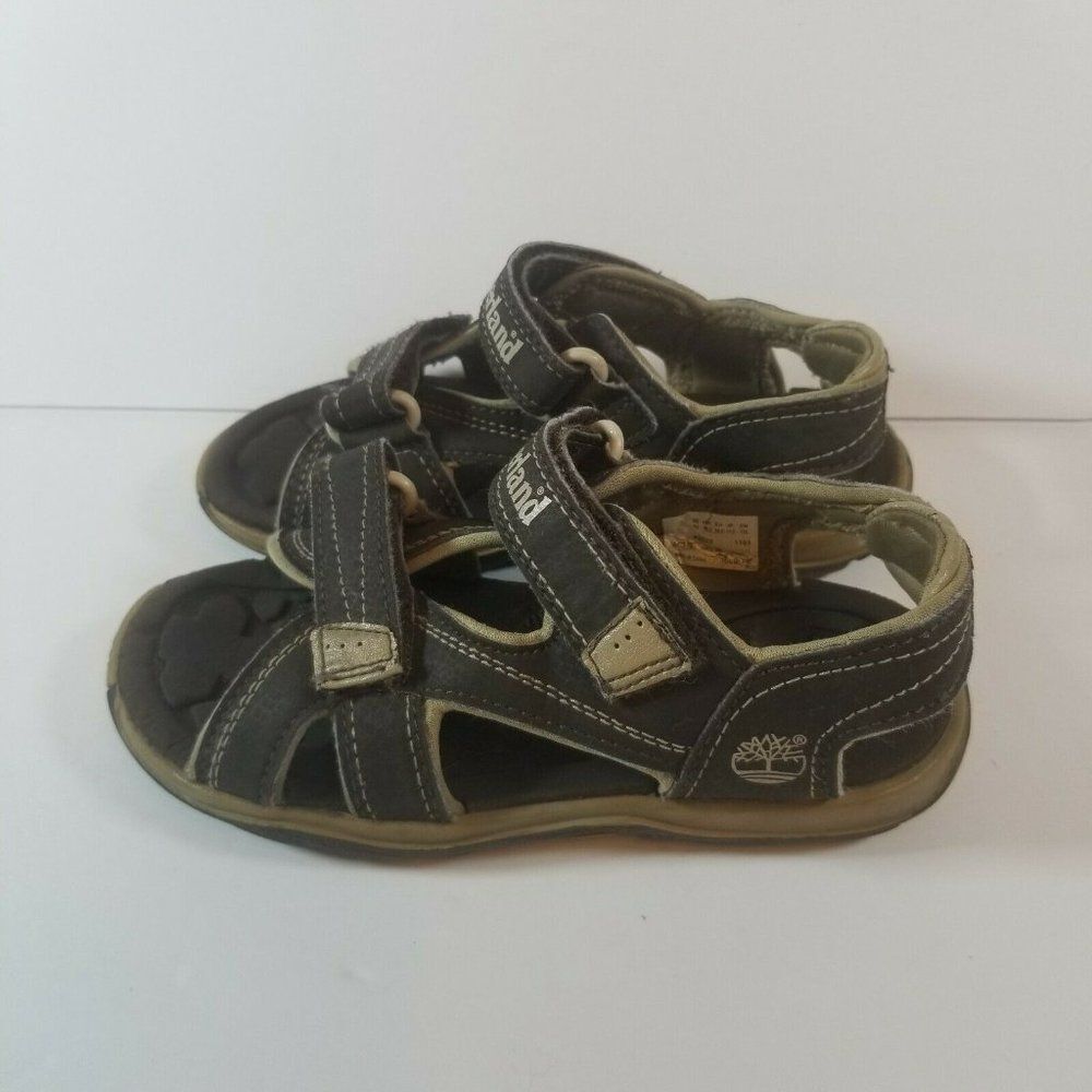 Timberland Youth 11 Brown Tan Mad River 2 Strap Sport Water Summer Sandals